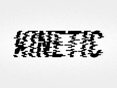 Kinetic custom type hand drawn lettering typography