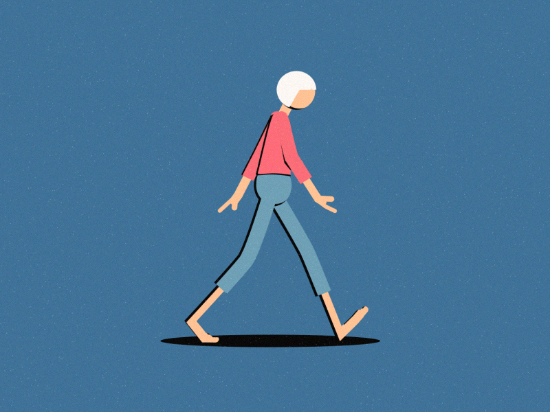 Walk animation character cycle design fashion gif motion walk