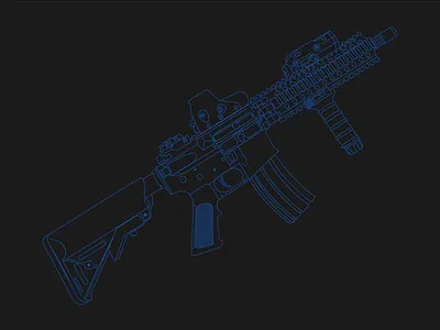 MK18 MOD1 WIP airsoft ar15 illustration mk18 outlines real steel riffle