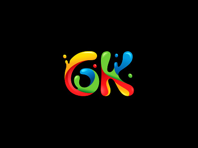 6K splashes brand branding colorful colors droplet identity juice logo paint rainbow splash water