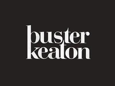 Buster Keaton custom lettering treatment type typography