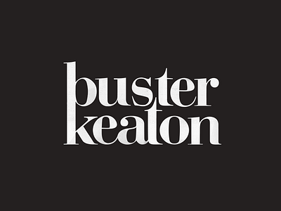 Buster Keaton custom lettering treatment type typography