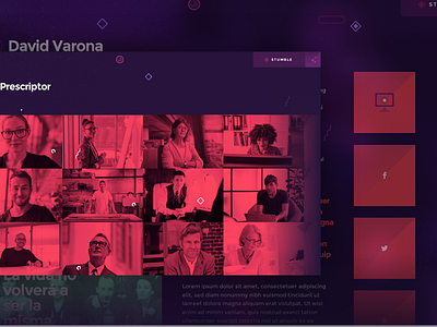 Curators Gallery 2015 adele blue colors dark modern red responsive rtve web year
