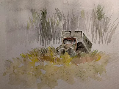 Truck study watercolor