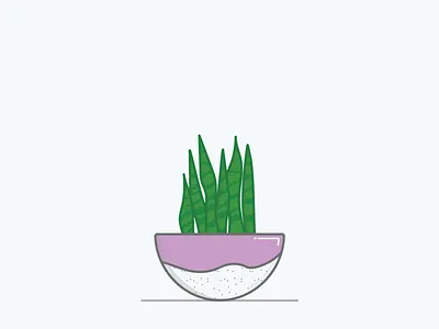 One! ceramic green illustration pink plant series texture plants vector