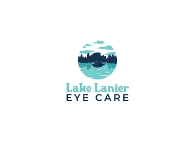 Lake Lanier Eye Care Logo branding design eye graphic design identity lake logo logo design optometry