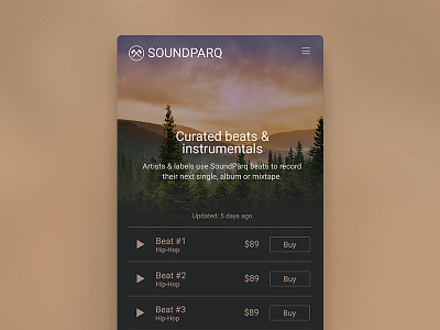 Beat Shop - Mobile Site beat beats forest mobile producer redwoods store