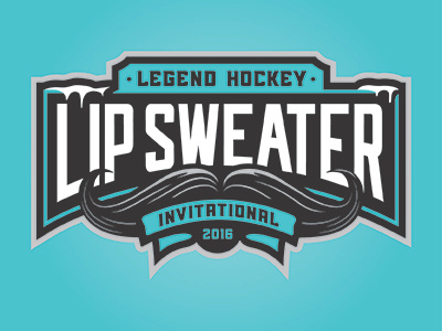 Lip Sweater Invitational Hockey Tournament Logo brand design branding branding and identity event branding hockey identity design illustration logo logo design sports tournament