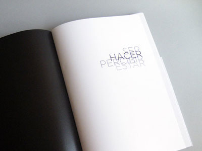 Inside Book Matilde Perez 2 above black book cover design editorial optical page shades square titles typography