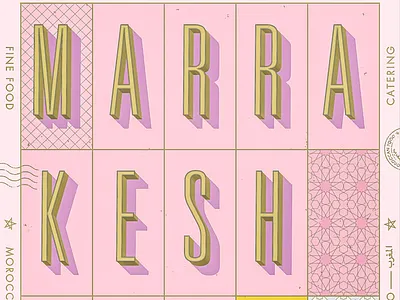 Marrakesh Express brand branding collateral graphic design identity morocco poster shadow type typography