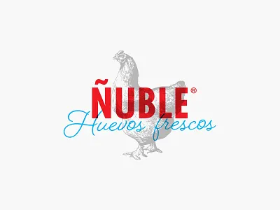Ñuble (egg company identity) branding chicken clean design eggs icon identity logo logotype mark minimalist type