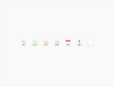 Nylas N1 - Filetype icons doc files filetype icon icons ics mini pdf ppt xls zip