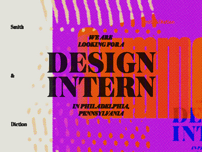 Summer Design Intern Wanted branding design intern philadelphia