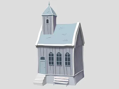 Church nordic style_02 – Model 39/366 3d 3d illustration architecture cg cgi church illustration low poly modeling modo rendering