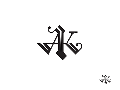 AK a bruner design k logo mike monogram