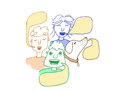 People Talkin' bubble chat design dog draw face hand illustration people photoshop talking visual