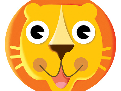 Joyful Lion animal children design graphic design jungle kids lion