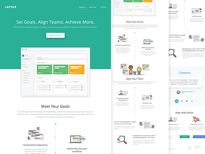 Lattice Web flat goals illustrations ui design ux design web design