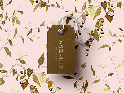 Daniel Mullin branding collateral design floral graphic design invoice pattern print system typography