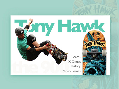 Daily UI 006 - Profile Page dailyui dailyui006 dailyui6 hawk profile skateboarding