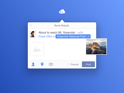 Moment ~ Status Update app apple facebook mac status ui yosemite