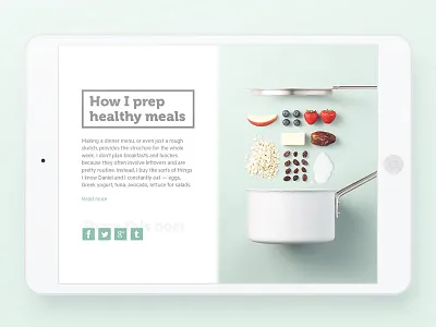 Social share #010 010 blog daily design food healthy ipad post share social ui ux