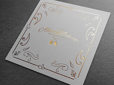 Vintage inspired logo feminine logo makeup vintage