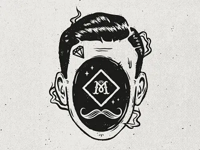 Gentleman Surreal Portrait face flash gentleman illustration illustrator melon melonclothes tattoo type vintage
