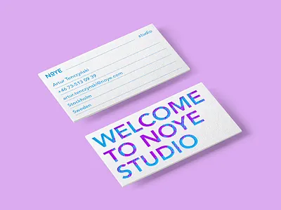 NOYE brand branding business cards logo noye tenski