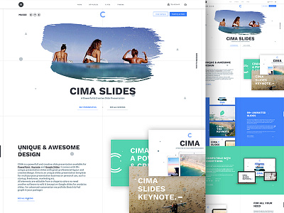 Cima Slides Presentation google keynote market me powerpoint presentation product sell slides ui ux