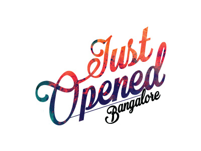 Just Opened Bangalore - Logo Design bangalore just opened logo logo design typography