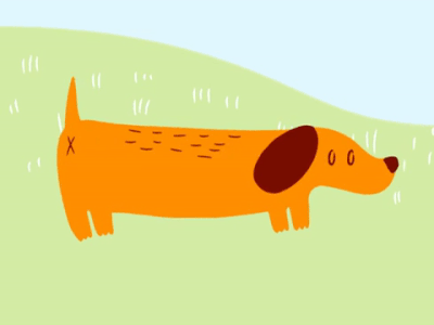 Graphis winner! animation award cartoon dachshund dog gif graphis illustration sniff weiner