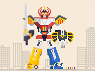 Mighty Morphin Power Rangers 90s megazord mighty morphin power rangers pixel pixel art power rangers