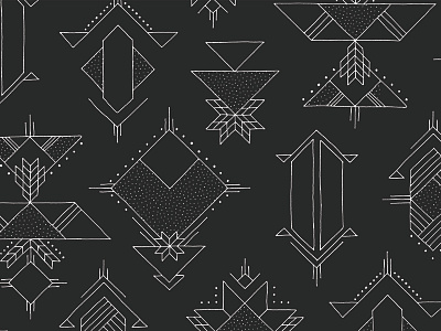 Geometric pattern black and white doodle hand drawn illustration pattern pattern design pen and ink surface design textile design