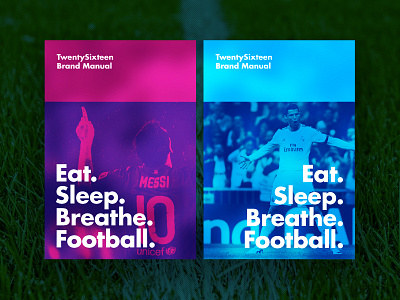 Eat. Sleep. Breathe. Football. brand branding cover football identity layout logo player type