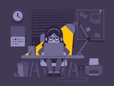 Office Work graczyk illustration office toptal vector waldek