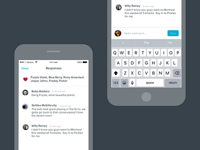 Responses apple comment thread comments hearts ios iphone keyboard notabli responses