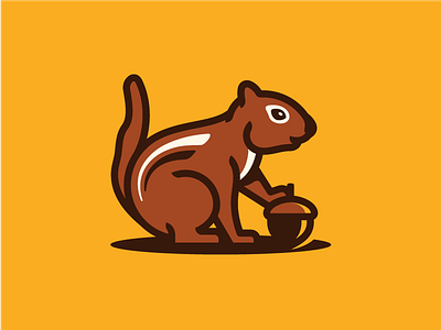 Road Kill acorn branding character chipmunk illustration