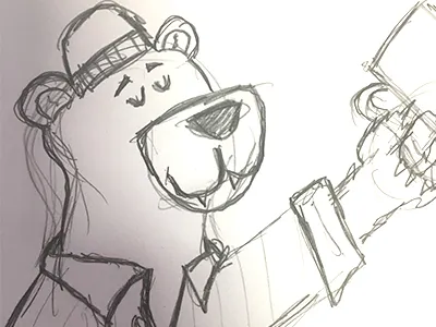 Sketch It Out Pt. 2 bear brewery craft beer illustration sketch work in progress