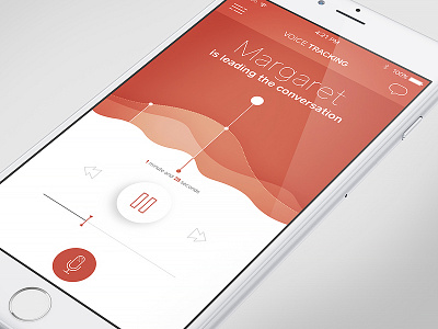 Voice Tracking Doodle interface ios iphone mobile player schurdak surdo tracking ui ux voice