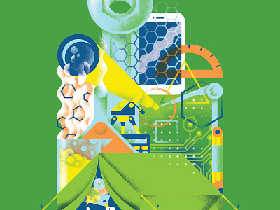 Richmond Magazine's Camp Guide editorial engineering illustration justin tran math richmond magazine science stem summer camp technology