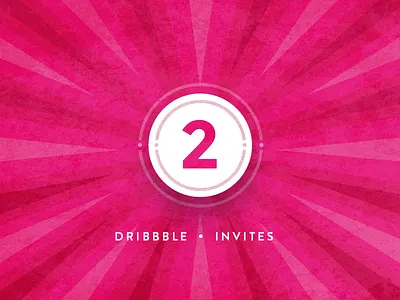 Got coupl'aah invites curation dribbble giveaway invite pink rays