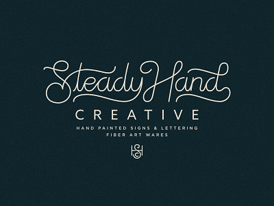 Steady Hand lettering logo script type