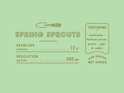 Spring Sprouts badge branding icon illustrator logo mark overlay type
