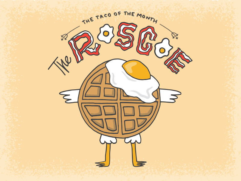 Dirty Waffle bacon dancing egg taco waffle