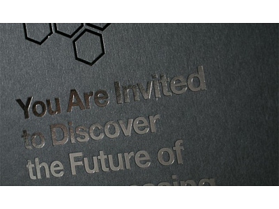 Black on Black Foil Stamped Invitations foil foil stamped foil stamping letterpress print design