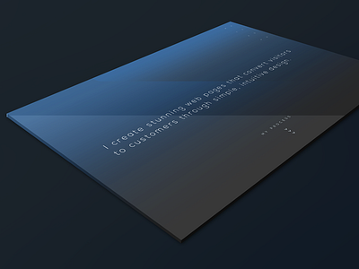 Personal Portfolio Hero Image - WIP clean dark hero minimal personal personal portfolio portfolio