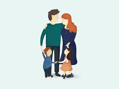 August Detail - Family august color family house illustration kids parents photoshop psychology soft tree