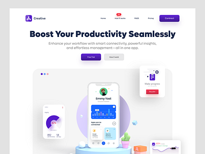 SaaS || Landing Page Exploration product ui ux web website