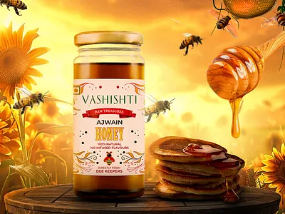 Advertisement Poster for Honey Brand ad campaign ads poster advertisement poster graphic design instagram post photo manipulation poster poster design social media social media post